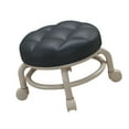 thumbnail image 1 of Tabouret Roulant avec Roues, Tabouret Roulant Rond Bas Silencieux en Cuir PU, Tabouret Pivotant Multifonction à 360 Degrés pour Maison, Bureau, Garage, Boutique, Mise en Forme, 1 of 6