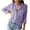Purple, variant on IROINNID Womens Long Sleeve V-Neck Shirts Home Turndown Collar Button Print Blouses T-shirt,Khaki
