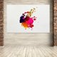 thumbnail image 1 of Cuadro Decorativo Abstracto Blanco/multicolor 140cm X 87cm Tela Brillante Marco Madera, 1 of 6