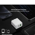 thumbnail image 3 of For Samsung Galaxy S23 FE 5G SM-S711 White 20W Fast Home Wall Travel Charger PD USB C & USB A - Wall Home Charger Only, 3 of 7