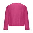 thumbnail image 5 of FAVIPT Womens Sequin Bolero Shrug Cropped Cardigan Long Sleeve Shiny Sparkly Shrug Party Glitter Open Front Jackets Hot Pink,L, 5 of 8