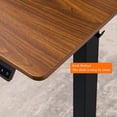 thumbnail image 6 of S-HOME 24x48 Inches Electric Adjustable Height Desk Dark Walnut Frame and Mahogany Top Ideal Sit Stand Home Office Solution, 6 of 13