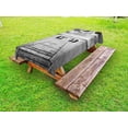 thumbnail image 1 of Black and White Outdoor Tablecloth, Old Wooden Pier on the Sea Dramatic Sky Heavy Clouds Rainy Weather, Decorative Washable Fabric Picnic Table Cloth, 58 X 84 Inches,Black and White, by Ambesonne, 1 of 2