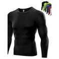 thumbnail image 4 of Men Compression Tight Long Sleeve Tops T-Shirt Quick Dry Gym Clothing For Sports Fitness Training Running Exercise S-3XL w/6 color, 4 of 10