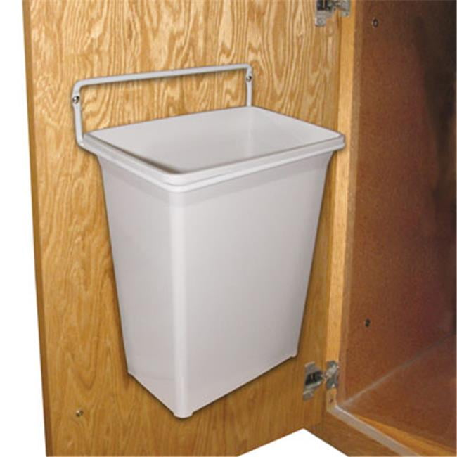 FEDWB 975W KV Door Mounted Waste Bin For Vanity 9 qt., White