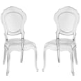 thumbnail image 1 of Acrylic  armless dining chair clear, side dining chair set 2, 1 of 6