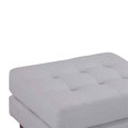 thumbnail image 4 of TOV Furniture Cave Gray Tweed Upholstered Ottoman, 4 of 4