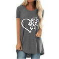thumbnail image 1 of Birdeem Chemises Imprimées Mode Décontractée pour Femmes Manches Courtes Tee-Shirt Ample Tunique Blouse, 1 of 4