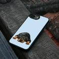 thumbnail image 4 of WIRESTER Shockproof Soft Rubber Cover Case for Apple iPhone 16e 6.1" 2025, Rottweiler Dog Lying Down Looking Up On Light Blue Background, 4 of 5