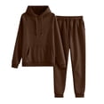 thumbnail image 2 of longantii Sweatsuits Women 2 Piece Outfit Casual Oversized Hoodie Sweat Set Matching Lounge Track Suit Comfy Sets Clothing Coffee S, 2 of 7