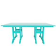 thumbnail image 4 of Polytrends Laguna 6-Piece Rectangular Poly Eco-Friendly All Weather Outdoor Dining Set Turquoise, 4 of 5
