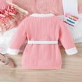 thumbnail image 3 of EASTIN Filles Rose à Manches Longues Robe de Câble en Peluche avec Sac de Ceinture Blanc, 3 of 9
