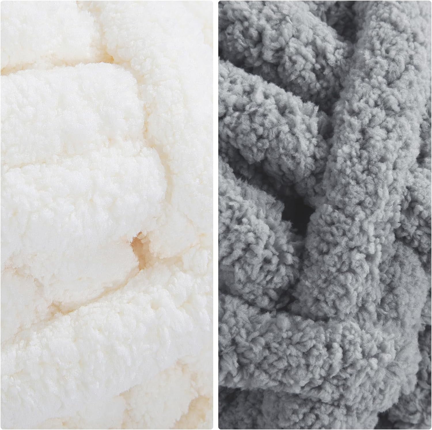 8Pcs Assorted Chunky Yarn for Crocheting,Super Bulky Large Soft Fluffy Yarn,Plush Fuzzy Yarn,Thick Chenille Yarn for Hand Knitting/Arm Knitting(27yds,8 oz Each Skein)