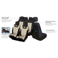 thumbnail image 5 of Universal Car Seat Covers Full Set Protector Cushion Front Rear 3D Butterfly Embroidery Pattern, Beige, 5 of 5