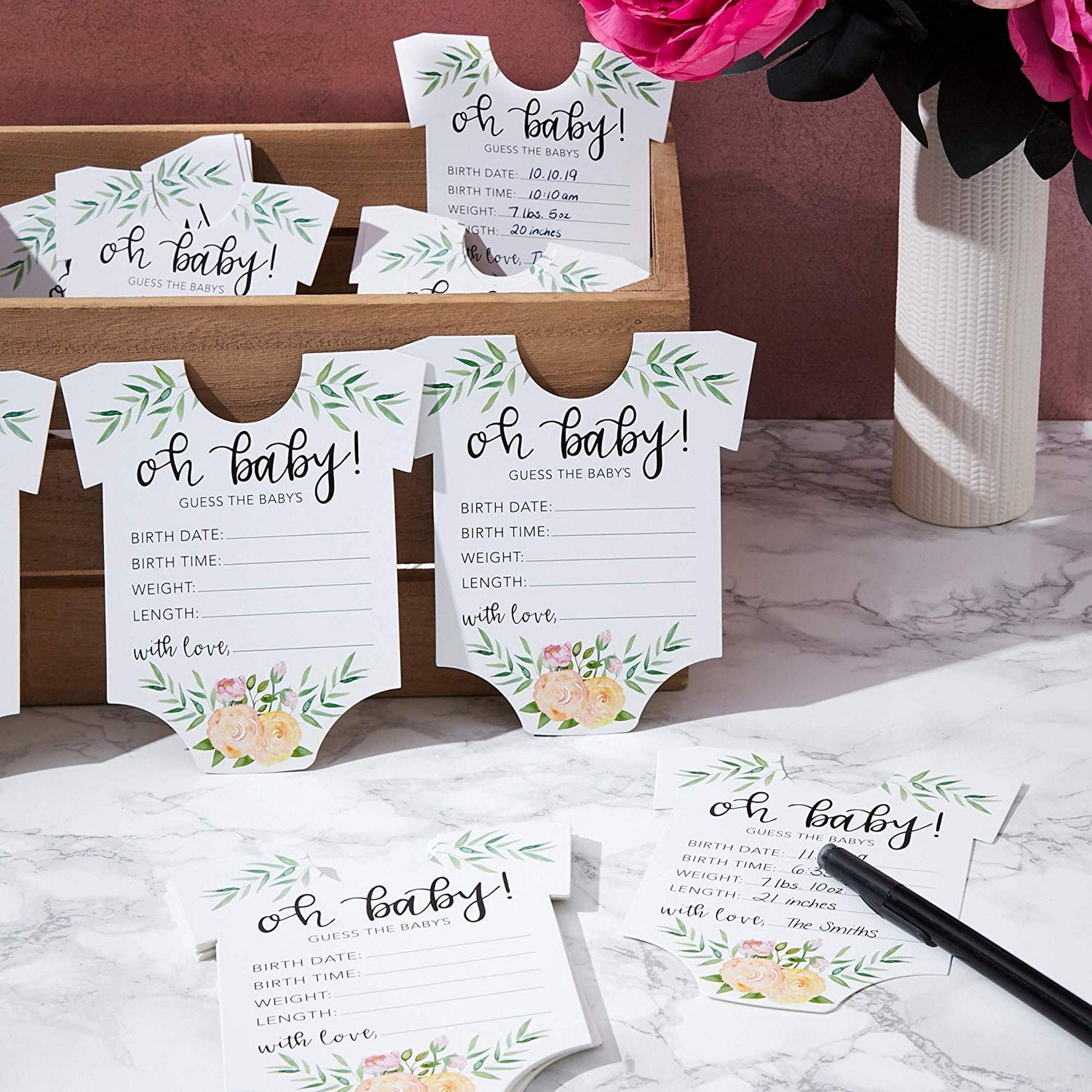 Sparkle And Bash Baby Shower Prediction Statistics Die Cut Cards 50 Count Walmart Canada