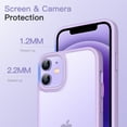 thumbnail image 5 of JETech Matte Case for iPhone 12/12 Pro 6.1-Inch, Shockproof Military Grade Drop Protection, Frosted Translucent Back Phone Cover, Anti-Fingerprint (Light Purple), 5 of 6
