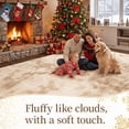 thumbnail image 3 of LUOVEN 4x6ft Large Non-Slip Fluffy Rug, Super Soft Plush Modern Indoor Plush Carpet for Bedrooms, Children's Rooms, Nurseries, Home Decor,Tie-dye beige, 3 of 9