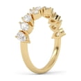 thumbnail image 4 of AFFY IGI Certified Half Eternity 10-Stone Wedding Band Ring, 1.80 Cttw Pear Cut Lab Grown Diamond Rings for Women In 14K Solid Yellow Gold F-G, VS-SI Quality Ring Size-4, 4 of 6