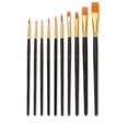 thumbnail image 3 of Black Acrylic Paint Brush Set 10 Pcs Nylon Hair Brushes For All Purpose Oil Black, 3 of 4