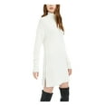 thumbnail image 3 of BAR III Womens White Side-zip Turtle Neck Short Sheath Dress L, 3 of 4