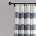 thumbnail image 4 of Lush Decor Navy Stripe Yarn-Dyed Cotton Window Curtain Set (84" x 40"), 4 of 6