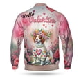thumbnail image 2 of Hello Valentine’s Day Brittany Spaniel Flower Crown Romantic Pink Floral All Over Print 3D Baseball Jacket Brittany Dog Lover Gifts Idea Bomber Jacket Softball - 00031, 2 of 6