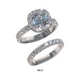 thumbnail image 3 of Langgg Eye-catching And Delicate Double Stackable Fashion Bridal Ring Sets For Wedding Wedding Gifts Silver 8, 3 of 6