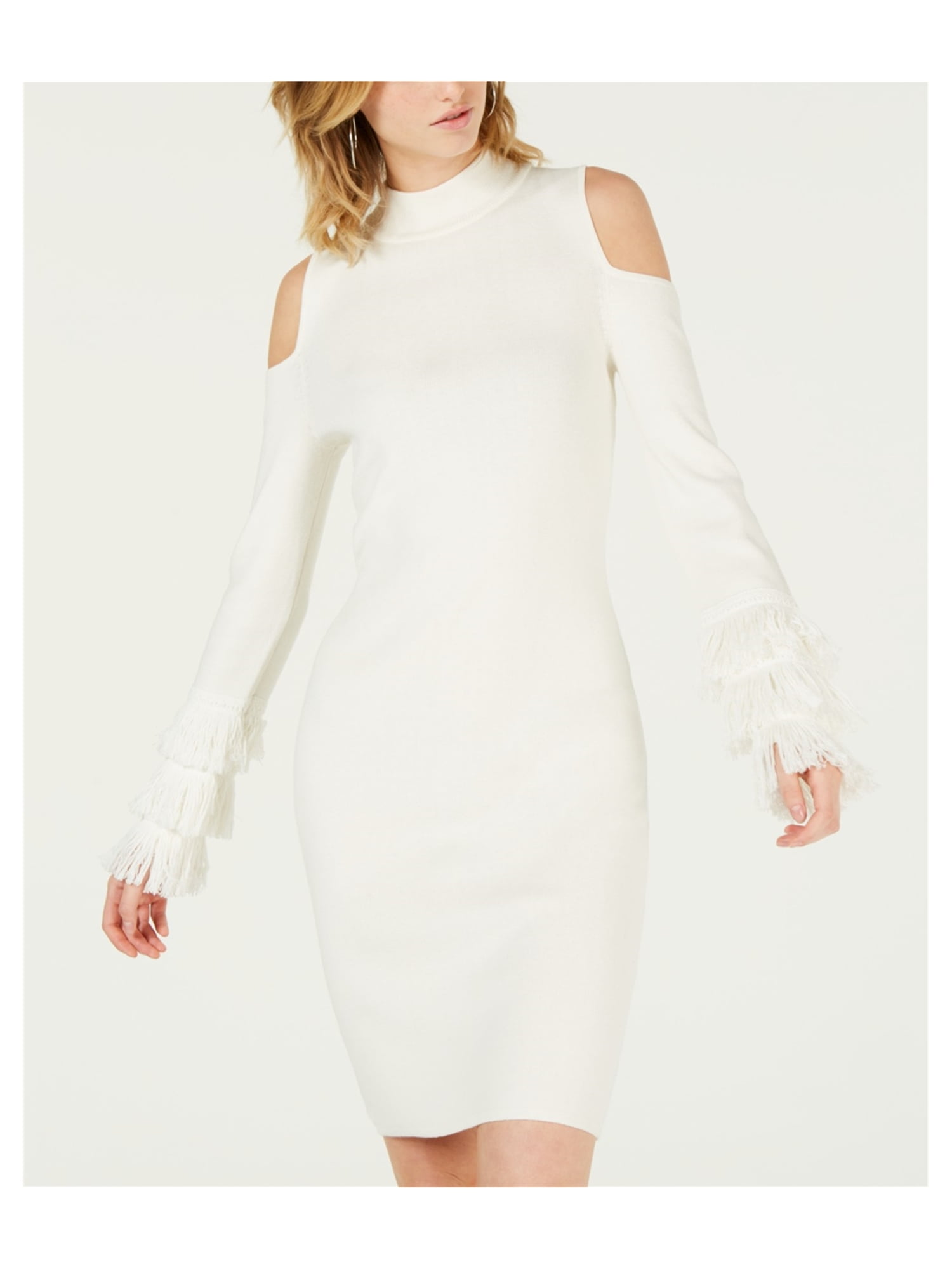 bar III Womens Cold Shoulder Sweater 