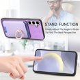 thumbnail image 3 of For Samsung Galaxy S25 Case, Detachable Magnetic Wallet Case with Card Holder & Ring Stand, Support Car Mount, Premium PU Leather Shockproof Durable Protective Slim Case Cover, Purple, 3 of 10