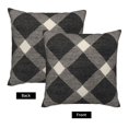 thumbnail image 4 of Multi-Size Linen Sofa Pillow Cover Invisible Zipper Open And Close Strong Use For Sofa Chair Garden Sofa Car Argyle Plaid Dimgray_40978_1 18"X18", 4 of 8