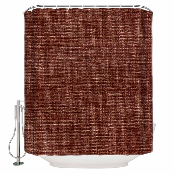 Dark Brown Bathroom Shower Curtains with 12 Hooks Polyester Waterproof Shower Curtain for Stalls and Bathtubs Vintage Country Monochrome Chocolate Color Decorative Bathroom Privacy Curtain 54x78 Inch