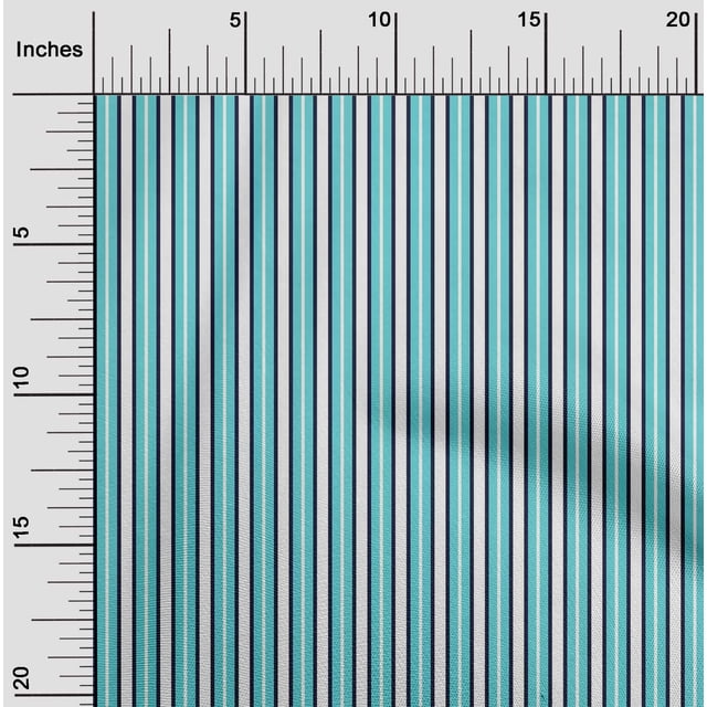 oneOone Cotton Poplin Fabric Shadow Stripe Print Sewing Fabric BTY 56 Inch Wide