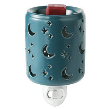 Mainstays Plug-in Wax Melt Warmer with LED Light, Moon & Stars