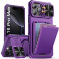 thumbnail image 1 of Funda de teléfono SSLOTSCASE para iPhone 16 Pro Max con tarjetero, 1 of 7