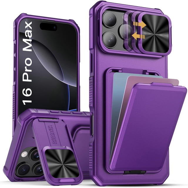 Funda de teléfono SSLOTSCASE para iPhone 16 Pro Max con tarjetero