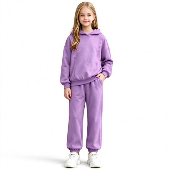 BXJX Girls Outfit Sets Size 10-12, Long Sleeve Outdoor School 2 Piece Hoodies and Joggers Sets