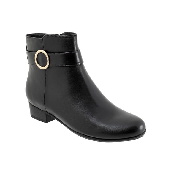 Trotters Womens Melody Leather Ankle Booties