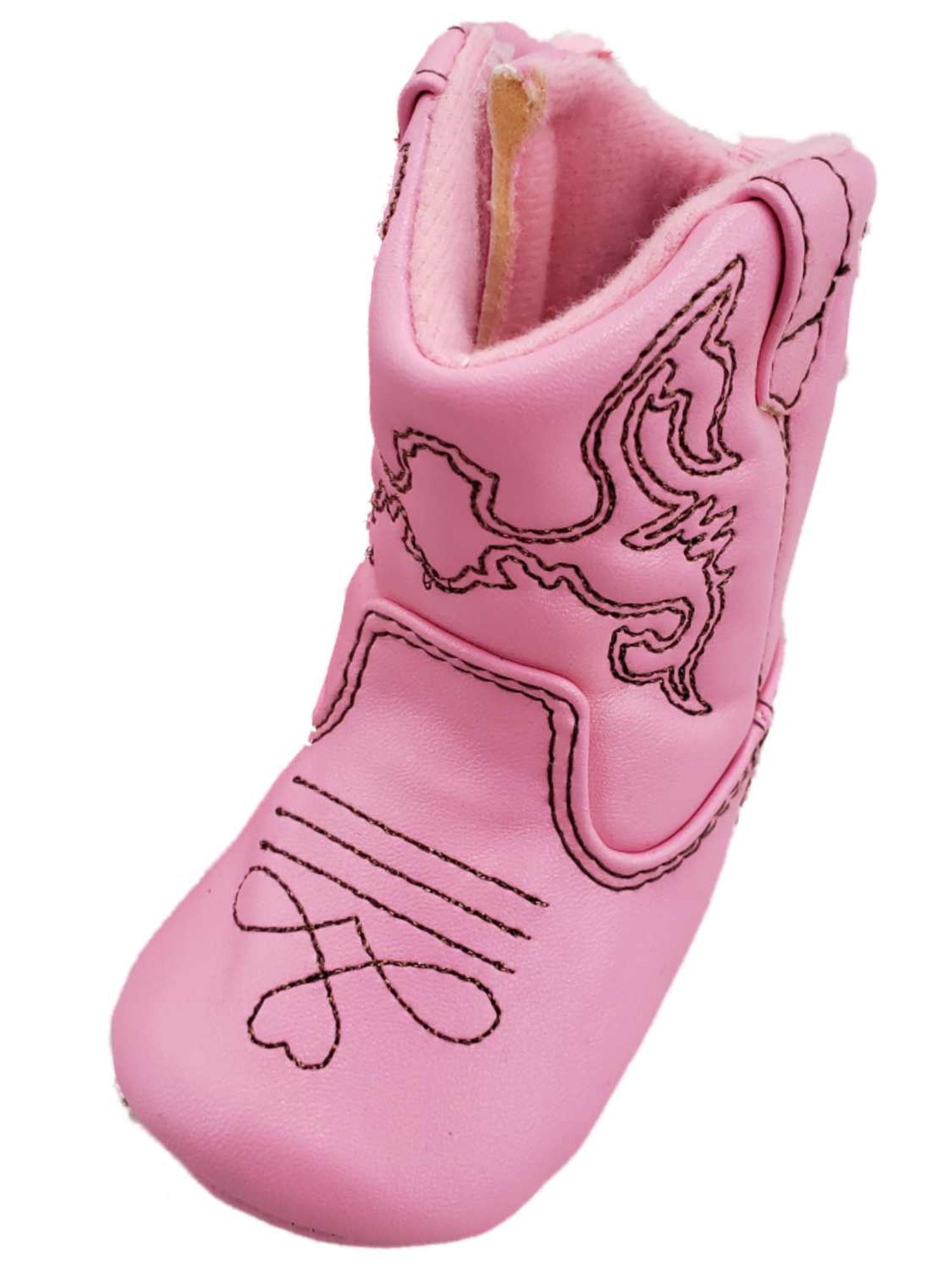 Koala Baby Infant Girls Pink Cowgirl Boots Booties Baby Shoes 1