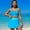 Sky Blue, variant on UTSJKR Women's Sporty Bikini Sets Two Piece Color Block Swimsuit Bathing Suits with High Waisted Sports Skirt Navy 16-18