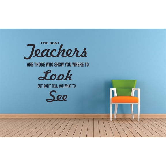 The Best Teachers Education Educational Classroom Quote for Teachers Students School Room Kindergarten Nursery Library Bedroom Home Decoration Murals Decals Wall Art Vinyl Art Size (40x20 inch)