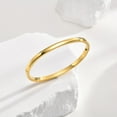 thumbnail image 5 of 2 pc 304 Stainless Steel Smooth Hinged Bangles Golden Inner Diameter: 2x2-3/8 inch(6x5cm), 5 of 5