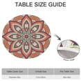 thumbnail image 6 of 44in Round Tablecloth with Elastic Edge, Waterproof Fitted Table Cover for 36-44" Tables, Floral Theme Polyester Reusable Table Cloths Wipe Clean for Picnic, Dining, Outdoor Use and Party Decor, 6 of 7