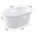 thumbnail image 4 of 42 L Hip Hugger Laundry Basket, White Plastic Dirty Clothes Basket, 4-Pack, 4 of 7