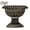 Silver Large, variant on 12" Round Plastic Planter Rustic Look (2 Count, Easy to Assemble) Flower Seedlings Nursery Pot / Urn with Wide Base for Garden Patio Office Ornaments Home Décor Long Lasting Lightweight (Silver)