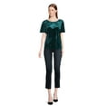 thumbnail image 2 of Time and Tru Women's Crushed Velvet Top with Short Sleeves, Sizes XS-XXXL, 2 of 5