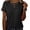 Black, variant on Summer Tops for Women V Neck Unique Designed Neckline Short Sleeve T-Shirt Classic V Neck Soft Lightweight Casual Basic Tops for Daily Street Vacation Wear by Gbobgt Black S