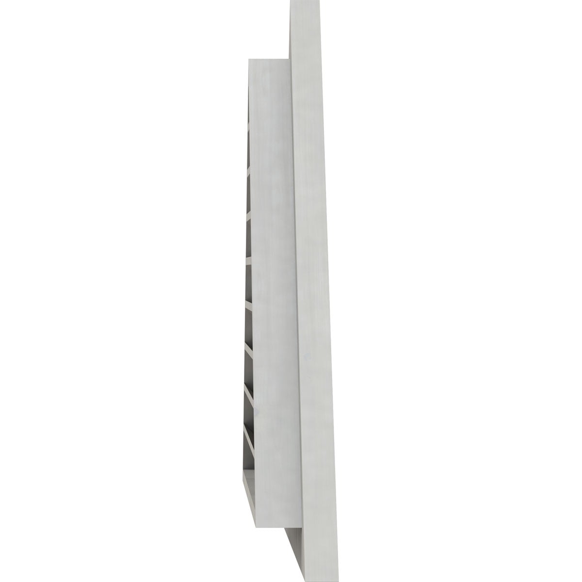 48"W x 22"H Triangle Gable Vent (60 7/8"W x 27 7/8"H Frame Size) 11/12 Pitch: Primed, Functional, Smooth Western Red Cedar Gable Vent w/ Brick Mould Face Frame
