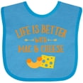 thumbnail image 3 of Inktastic Life's Better Mac & Cheese Boys or Girls Baby Bib, 3 of 4