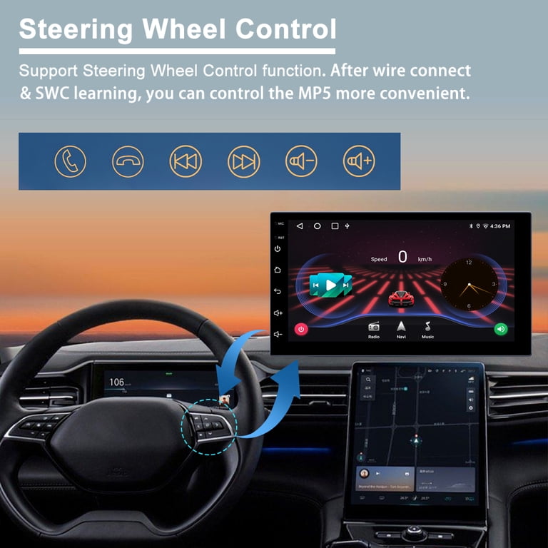ASURE 9" Android Car Stereo For Fiat 500 (2007-2015) - Wireless CarPlay, GPS, 4GB RAM, 1280x720 Touchscreen