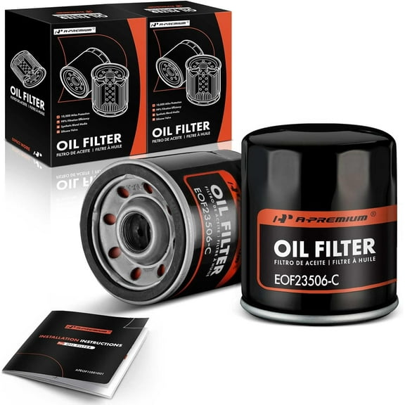 A-Premium 2-PC 10K Miles Protection Spin On Oil Filter Compatible with Chevy & GMC & Jeep & Buick & Cadillac & Saab & Checker & Isuzu & Oldsmobile & Pontiac & AMC & Hummer & Shelby & Workhorse